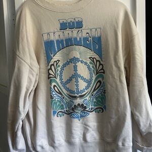 American Eagle crew sweatshirt Bob Marley